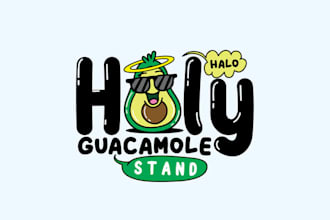 design best quality fun character logo for food stand