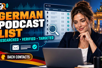 research german podcasts and build a targeted contact list