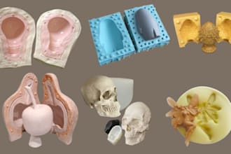 custom 3d silicone mold slip casting resin mold soap mold stl casting cad