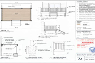 provide 2d floor plan blueprint shed, adu, garage, deck permit drawings