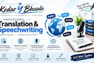 write professional speeches and translate multiple languages