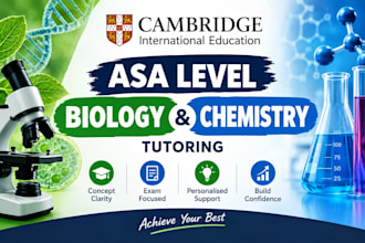 tutor cambridge asa biology and chemistry