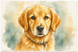create a custom watercolor pet portrait or pet painting
