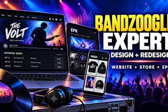 redesign your bandzoogle music website and build a professional merch store