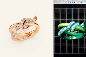 make custom jewelry cad design, 3d jewelry modeling and realistic 3d rendering