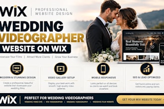 build wix wedding videographer website cinematic wedding video booking website