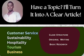 write hospitality articles for hotels, lodges and tourism brands