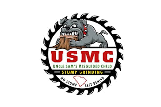 do uncle sams misguided child logo with usmc stump grinding