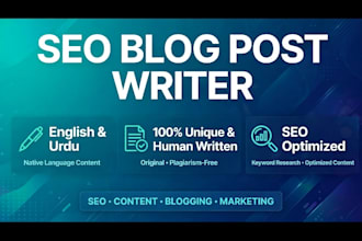 do blog post in english and urdu