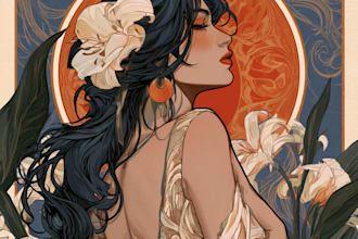 do illustrations in art nouveau style