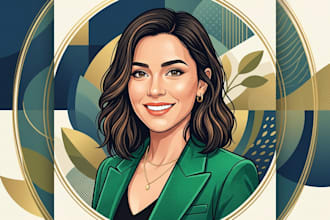 create premium cartoon realistic vector portrait