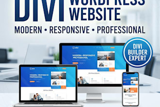 design a professional wordpress website using divi builder