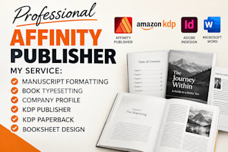 ghostwrite, format, rewrite your ebook, catalog design for  affinity publisher