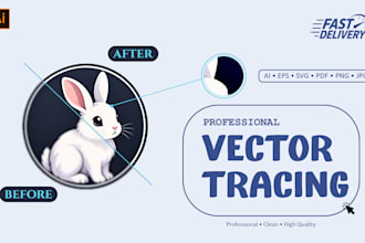 vector trace your image, logo, or drawing into vector