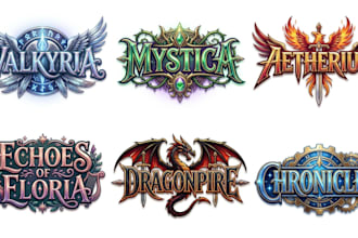 design fantasy metal, power metal, symphonic band logo