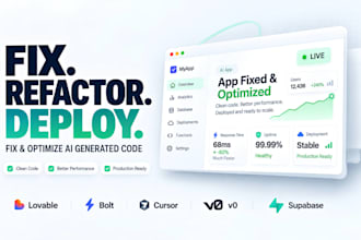 fix and deploy your lovable or bolt web app