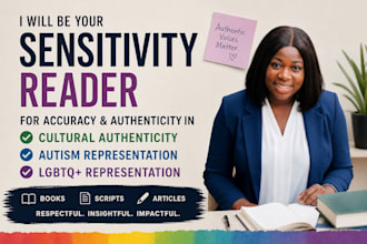 be your sensitivity reader for cultural authenticity autism lgbtq accuracy