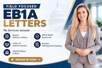 do business plans and expert opinion letters for eb1a US immigration