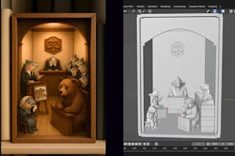 sculpt 3d book nook dioramas bookshelf tabletop stl file for 3d printing