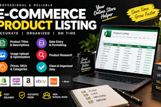 accurately do ecommerce data entry and product listing