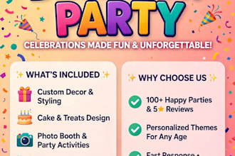 design modern party and event posters