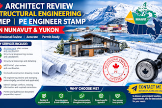 architect review structural engineering mep pe engineer stamp in nunavut yukon