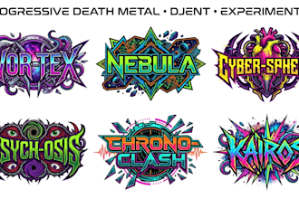 create progressive death metal djent and experimental logo