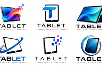 professional , mobile, technology, innovative or electronics tablet logo