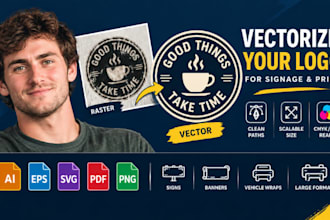 vectorize logo for signage, sign redraw, print ready large format vector
