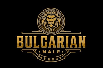 design male barber nail saloon logo with massages