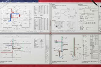 do hvac, manual j, manual s, manual d, plumbing plan, mep plan drawing