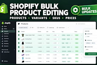 bulk edit and update shopify products and variants
