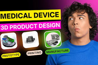 3d medical device design for product prototyping, manufacturing and 3d printing