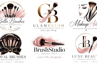 design a professional , beauty, cosmetics, or makeup artist makeup brushes logo