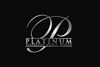 design platinum aesthetics mobile med spa logo