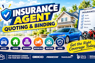 provide auto and home insurance quotes as an insurance agent