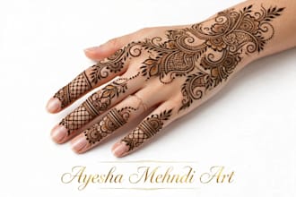 design beautiful bridal mehndi for wedding