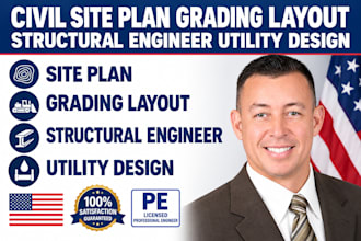civil site plan grading layout structural engineer utility design missouri ga