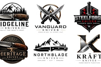 design a professional cutlery, kitchen, chef, or culinary knife logo