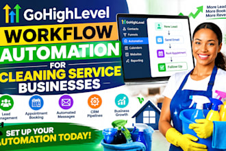 build gohighlevel workflow automation for cleaning service businesses CRM system