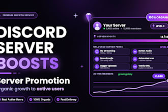 boost your discord server, server promotion organic grow