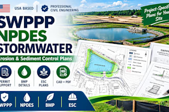 design swppp, npdes, stormwater management erosion control plans