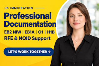 prepare eb1a expert opinion letters and business plans