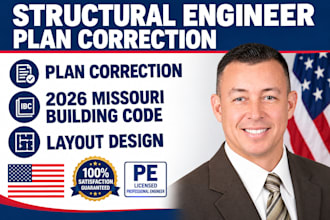 structural engineer plan correction 2026 missouri building code layout design