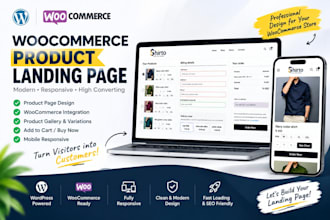 create a woocommerce product landing page