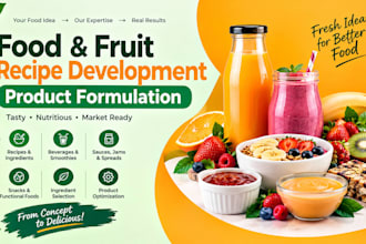 be your food ,fruit recipe development product formulation