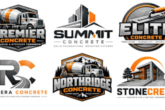 design a professional , cement, construction, or contractor concrete logo