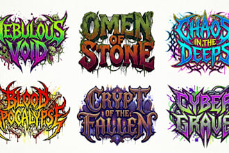 create underground metal, death metal and doom logo