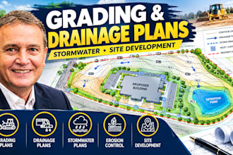 design grading, drainage, stormwater, plumbing and site development plans