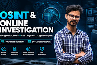 do osint, background checks, and online investigations